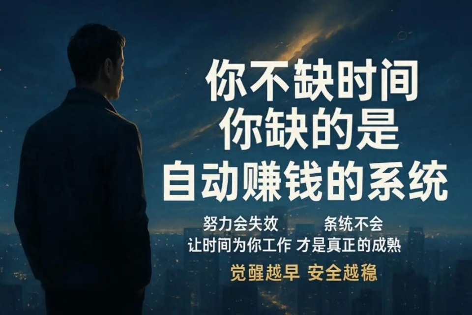 你缺的不是时间，是自动赚钱的系统-智健家
