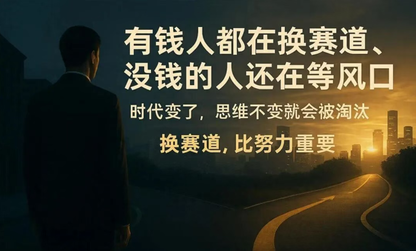 真正赚钱的人，都在悄悄换赛道，没钱的人还在等风口-智健家