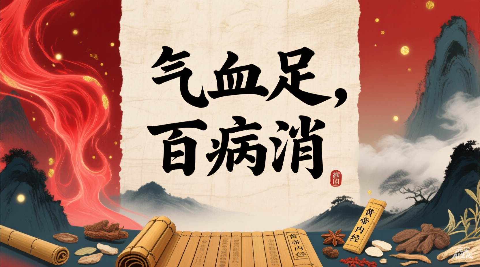 黄帝内经里边有这么一句话：气血足，百病消！-智健家