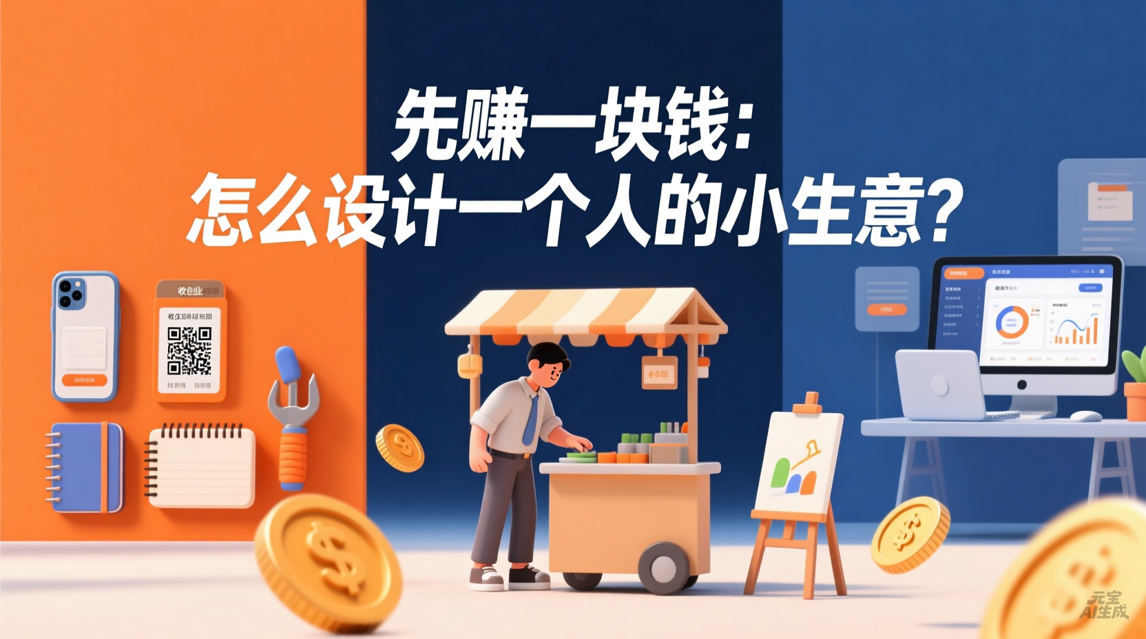 普通人搞副业、做小生意，别总想赚大钱，先学会赚一块钱开始-智健家