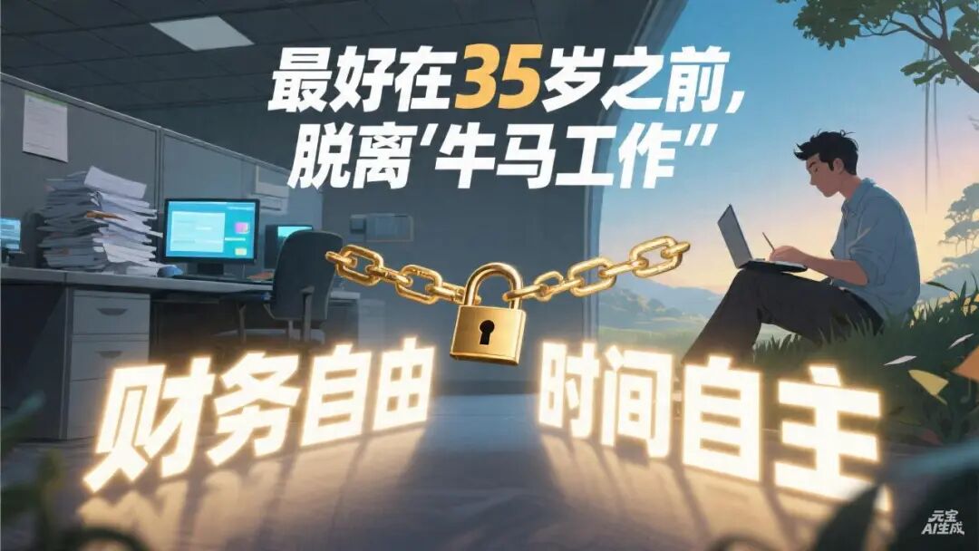 35岁前，一定要摆脱“牛马工作”，否则后半生会越走越累-智健家