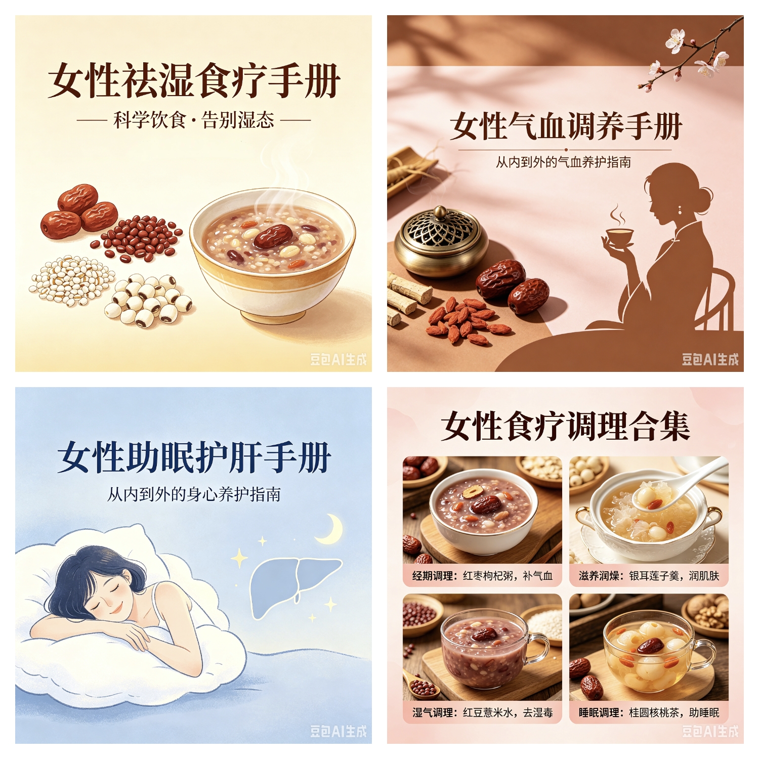 【养生全套合集】祛湿+补气血+护肝助眠 三册合集打包 PDF电子版｜套餐价 29.9 元-智健家