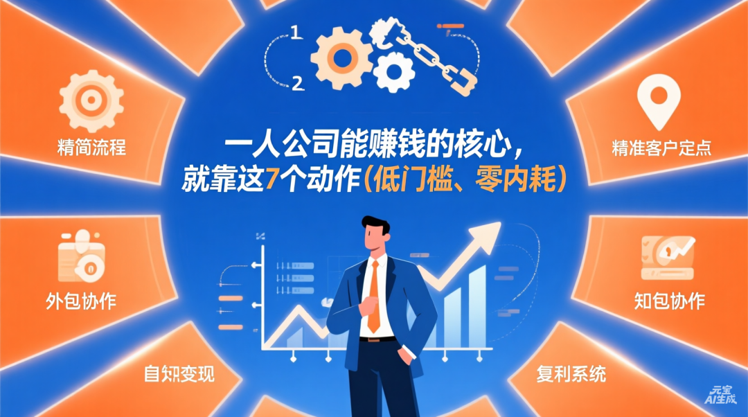 一人公司能赚钱的核心，就靠这7个动作（低门槛、零内耗）-智健家