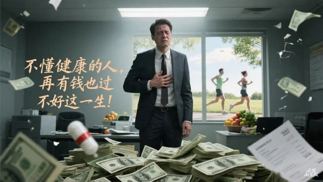 人到中年才醒悟：拼到最后，拼的从来不是财富，而是健康。-智健家