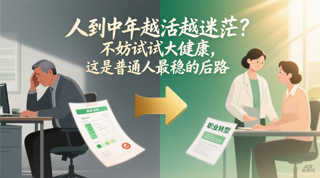 人到中年越活越迷茫？不妨试试大健康，这是普通人最稳的后路-智健家