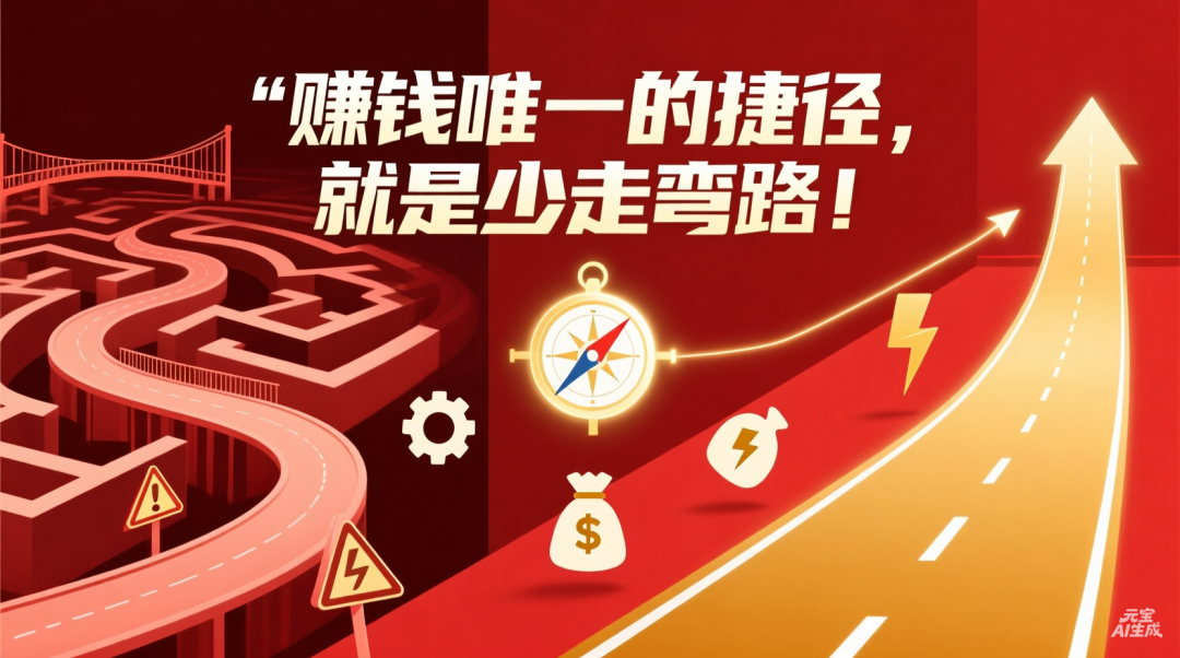 普通人网上搞钱的捷径，就一个：少走弯路-智健家