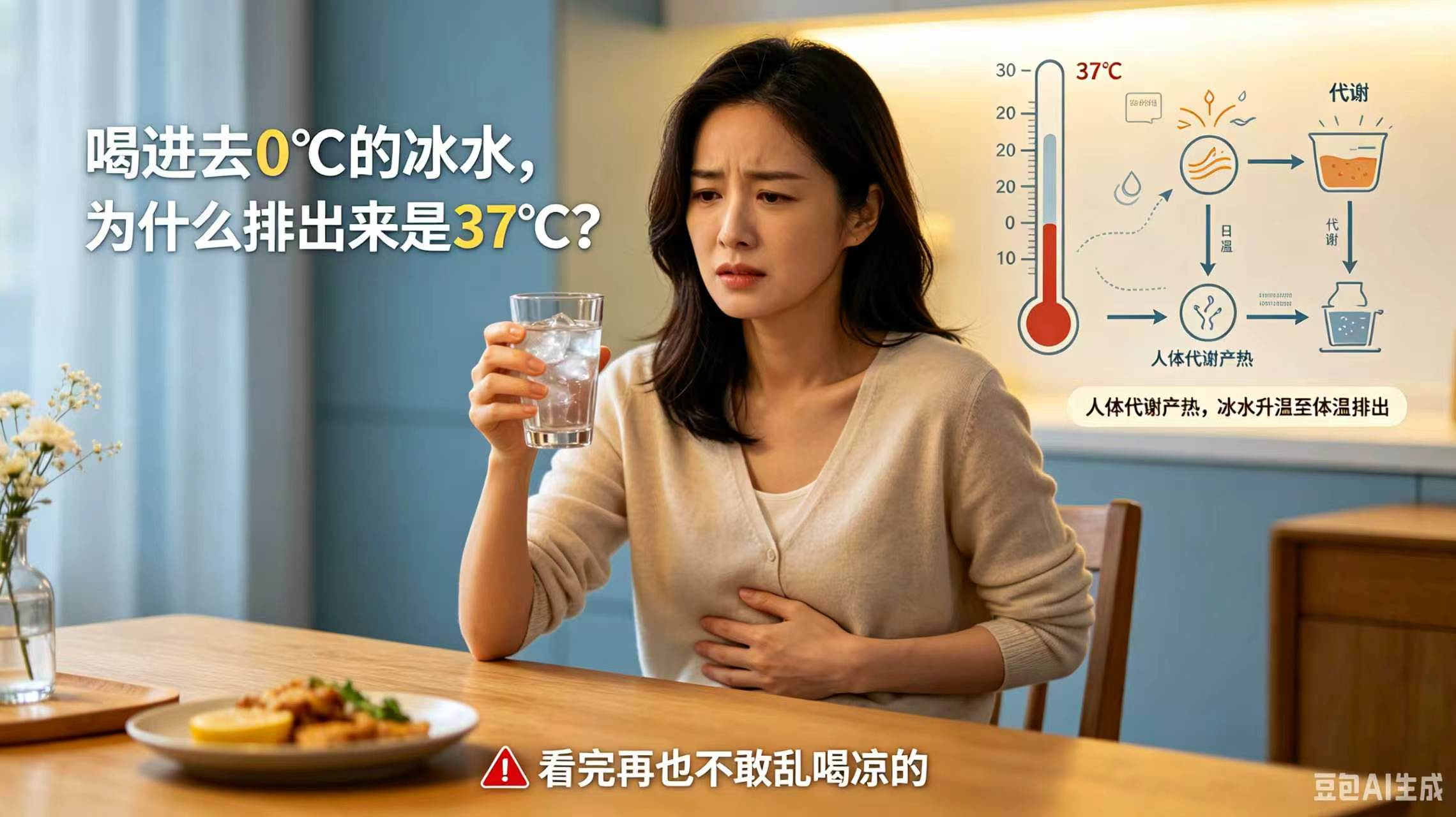 喝进去0℃的冰水，为什么排出来是37℃？看完再也不敢乱喝凉的-智健家