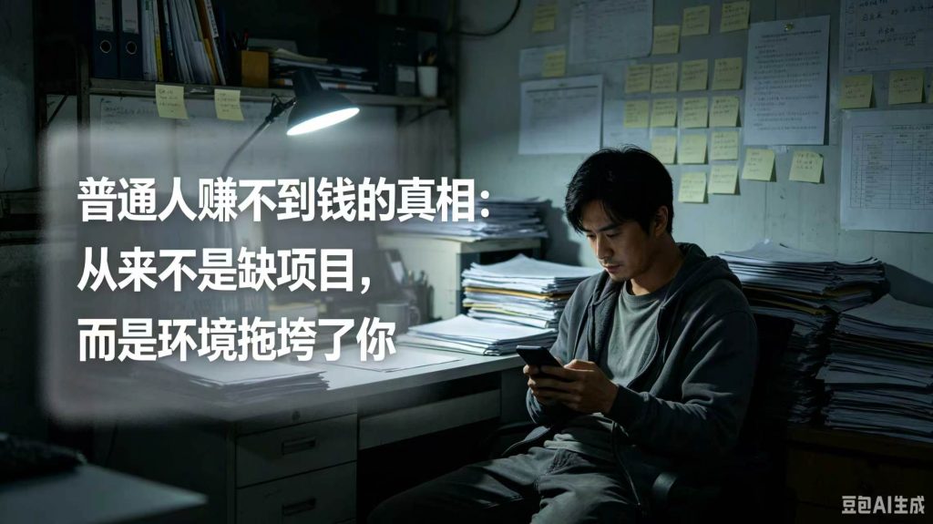 图片[1]-普通人赚不到钱的真相：从来不是缺项目，而是环境拖垮了你-智健家