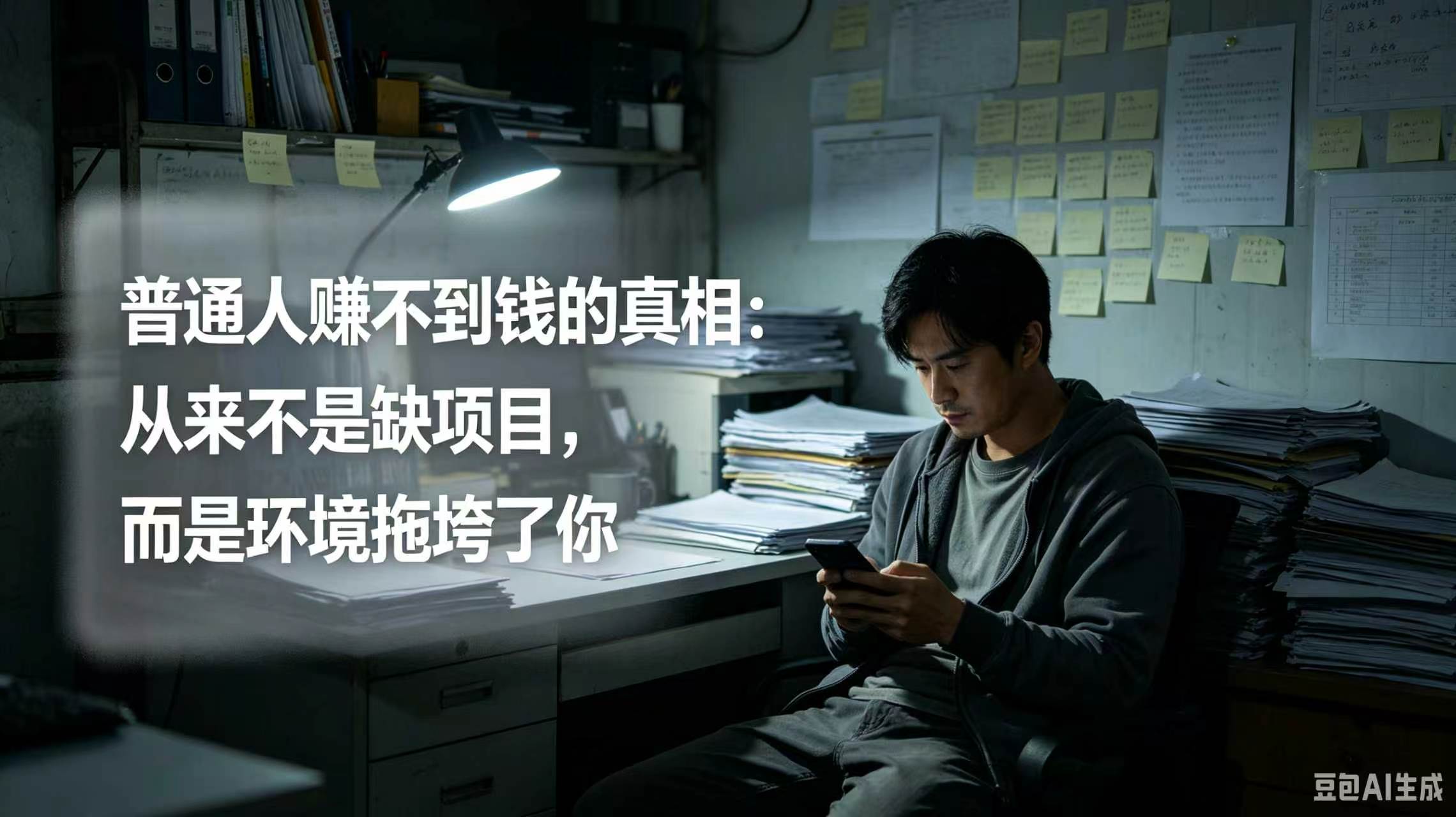 普通人赚不到钱的真相：从来不是缺项目，而是环境拖垮了你-智健家