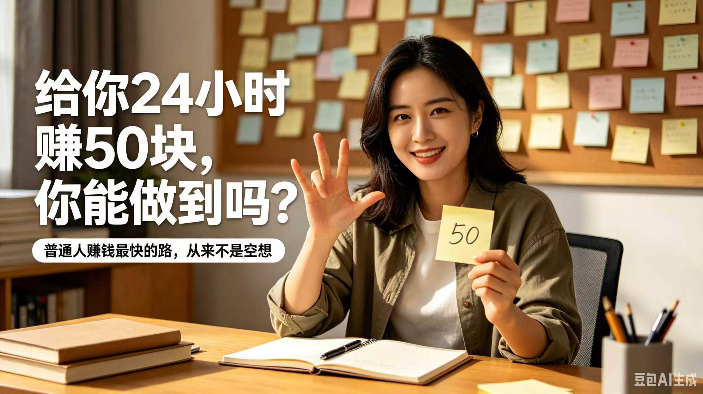 给你24小时赚50块，你能做到吗？普通人赚钱最快的路，从来不是空想-智健家