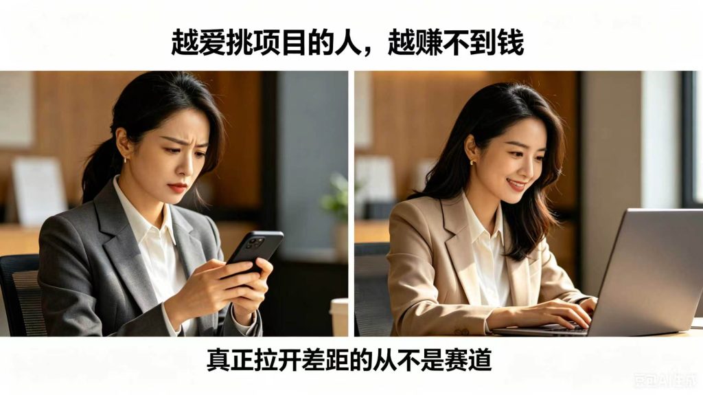 图片[1]-越爱挑项目的人，越赚不到钱：真正拉开差距的从不是赛道-智健家