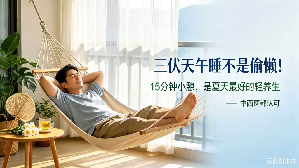 图片[1]-三伏天午睡不是偷懒！中西医都认可：15分钟小憩，是夏天最好的轻养生-智健家