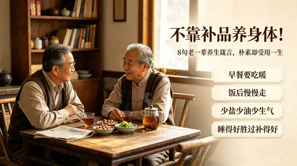 图片[1]-不靠补品养身体！8句老一辈养生箴言，朴素却受用一生-智健家