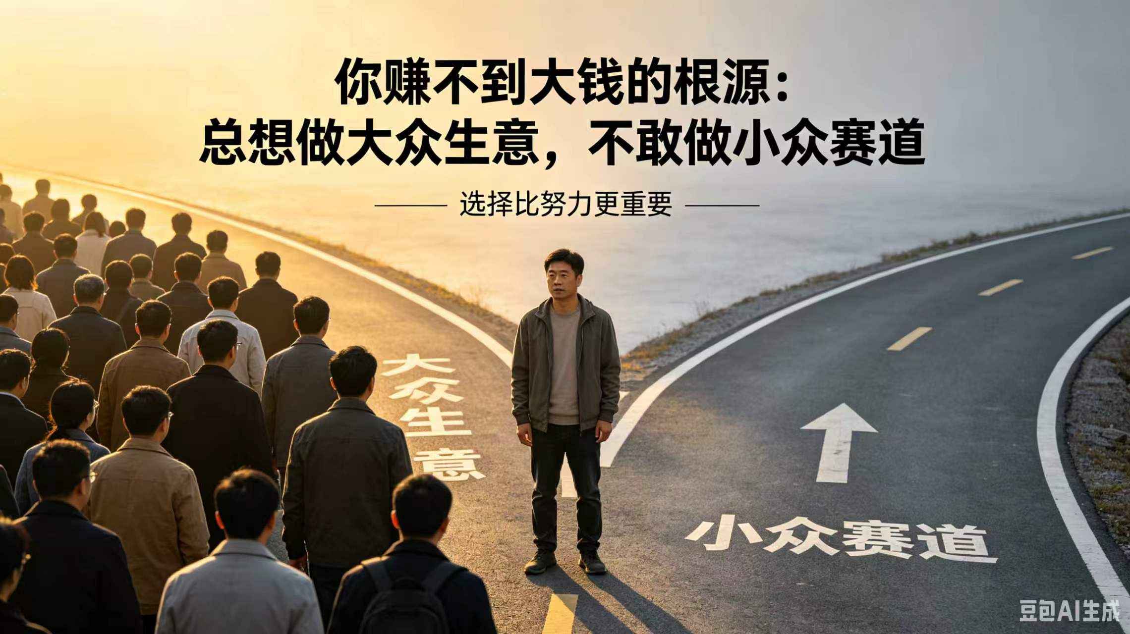 你赚不到大钱的根源：总想做大众生意，不敢做小众赛道-智健家