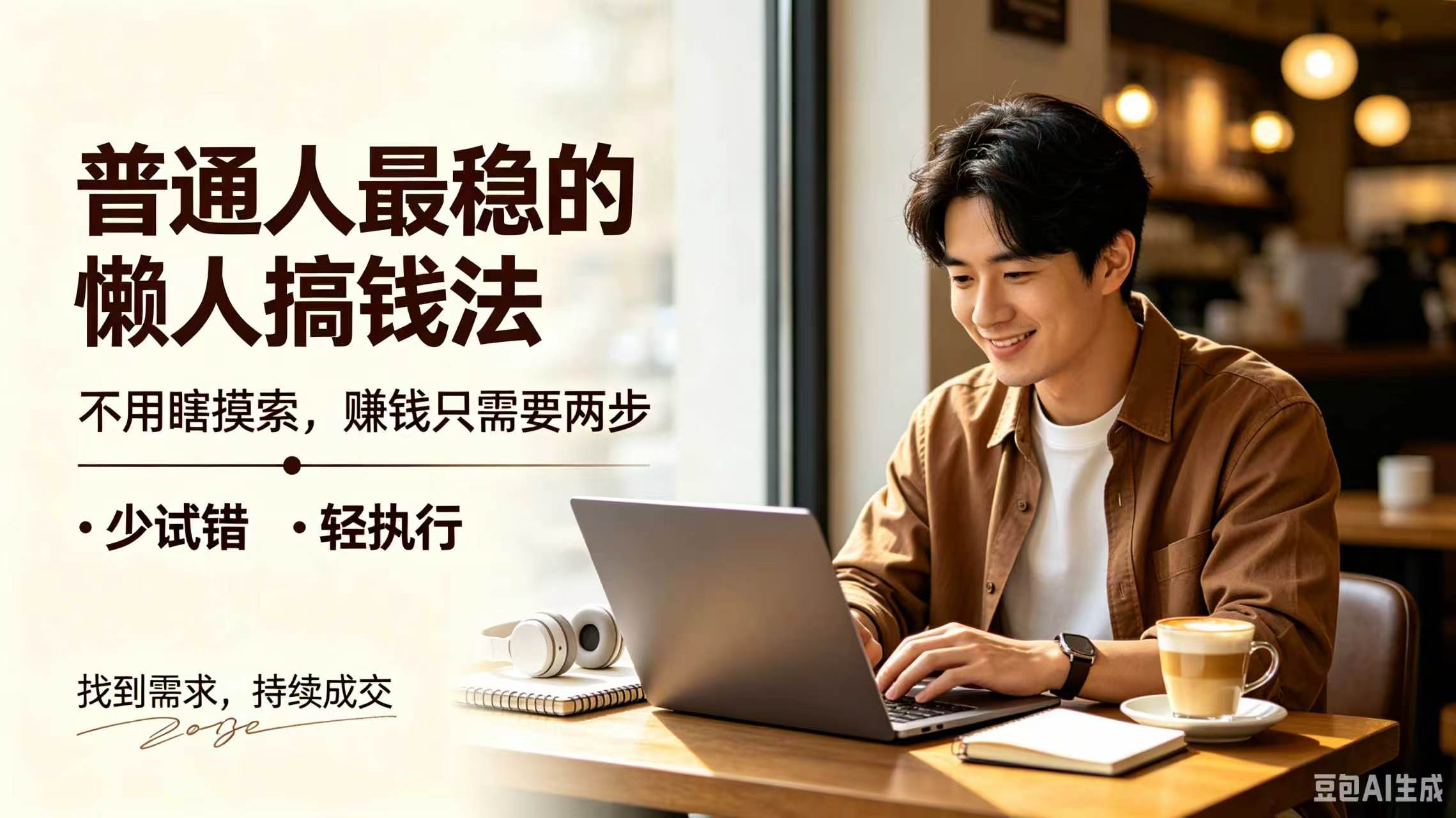 普通人最稳的懒人搞钱法：不用瞎摸索，赚钱只需要两步-智健家